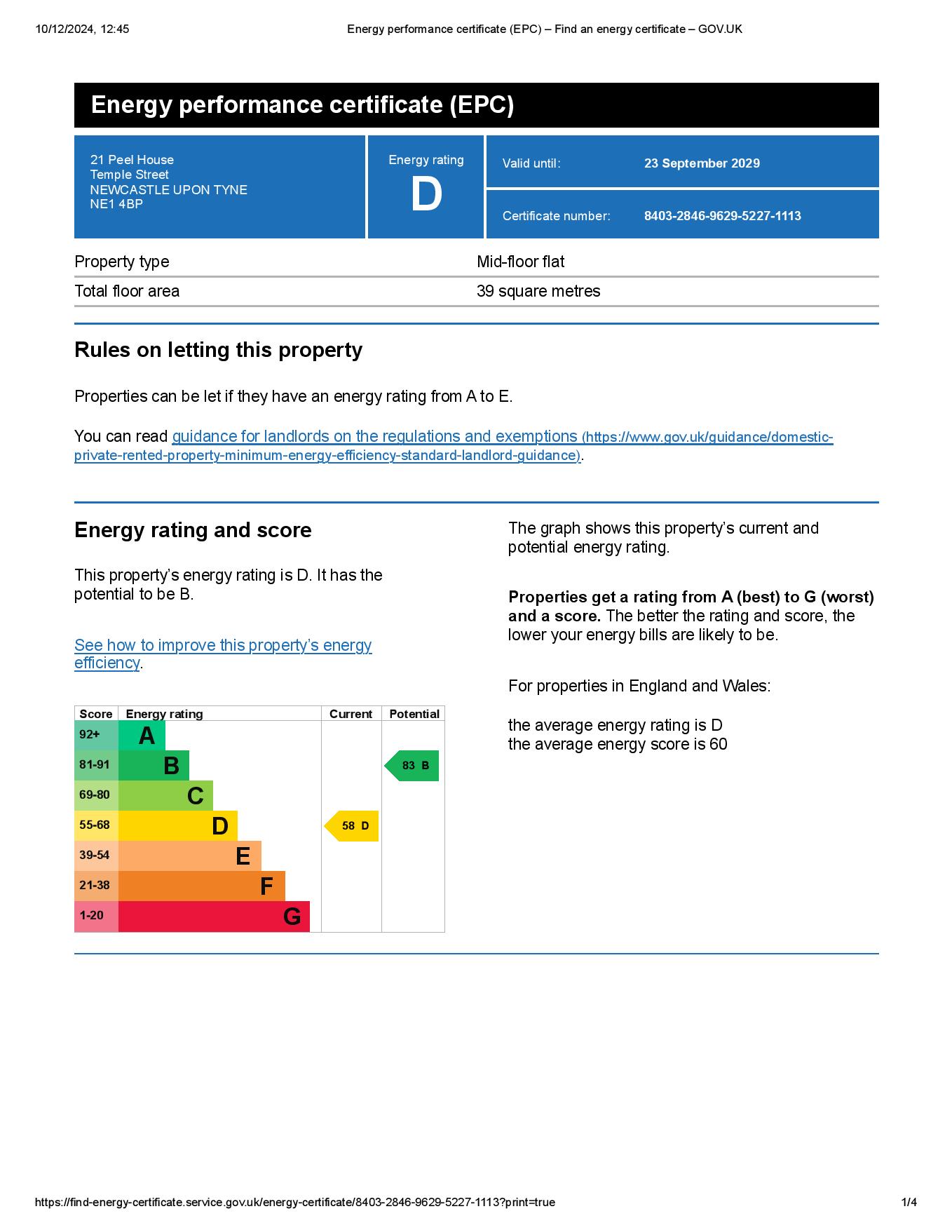 Energy performance certificate  epc    find an energy certificate   gov.uk page 001