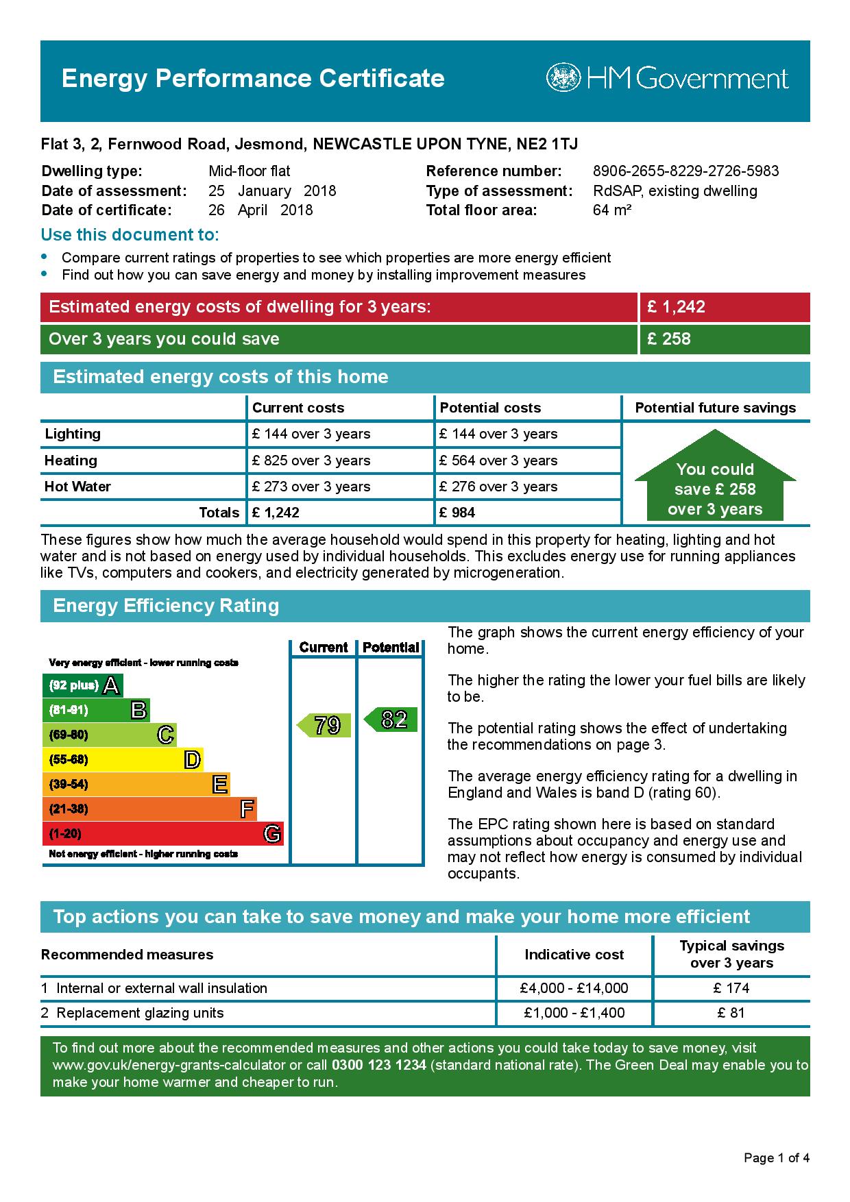 Flat 3  2 fernwood road epc page 001